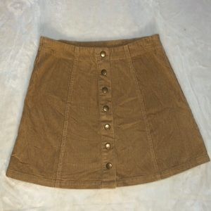 brown corduroy skirt size: m
